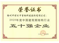 2020年度鋼結(jié)構(gòu)行業(yè)50強